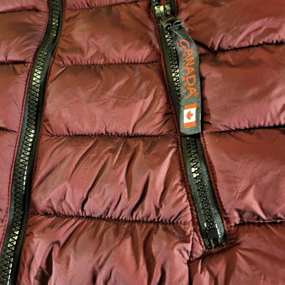 Canada Weather Gear Long Midi Puffer Hooded Jacket Pockets 21"p2p - Picture 5 of 12